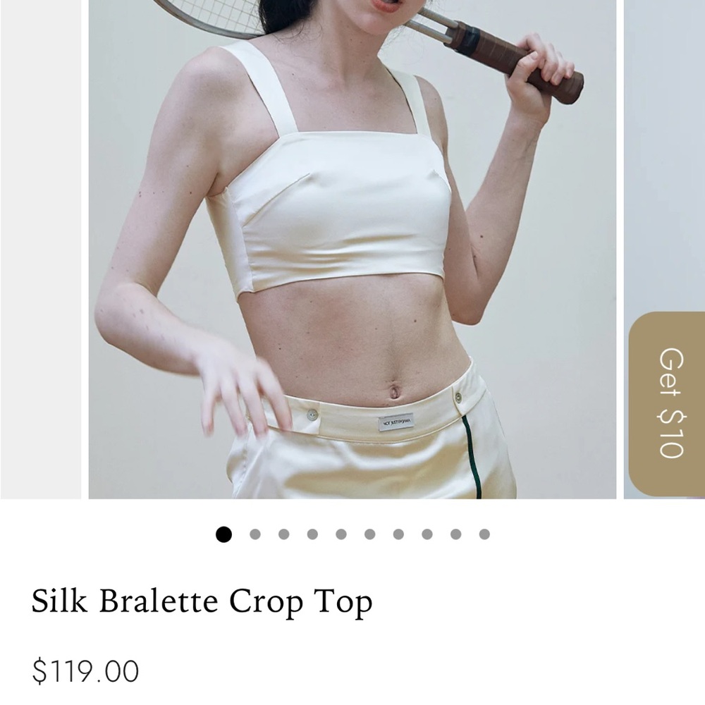 Not Just Pajamas white silk bralette and bloomers set